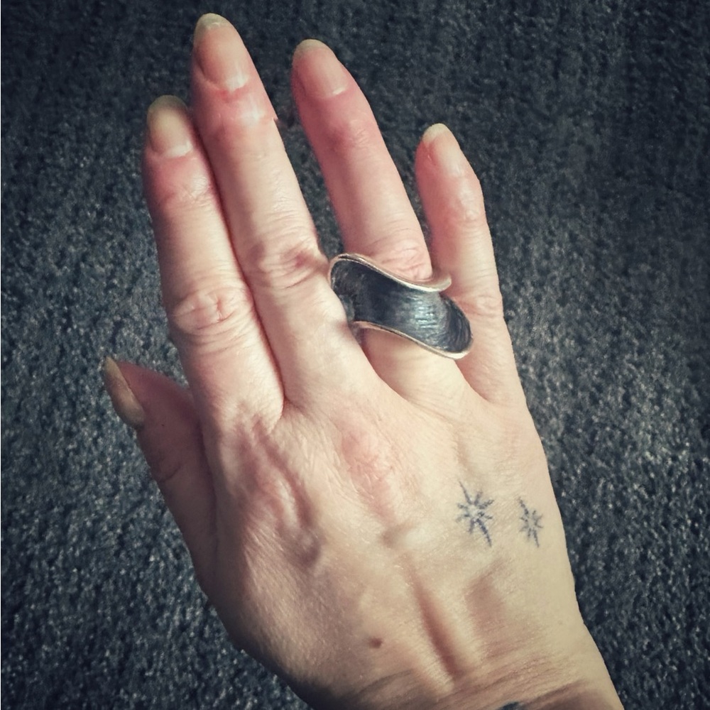 Unique Silver Statement Ring